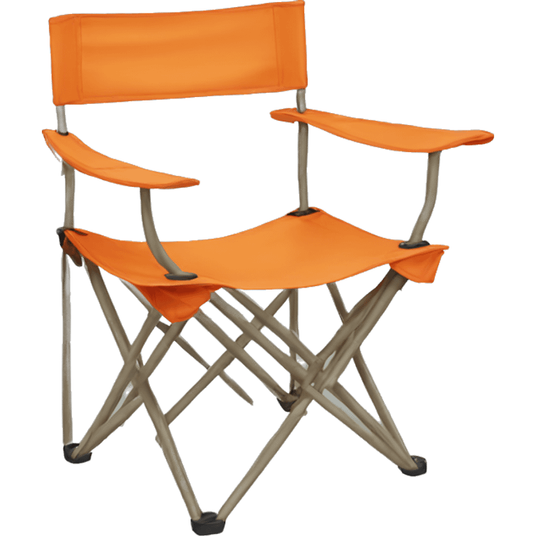 Orange camping chair emoji