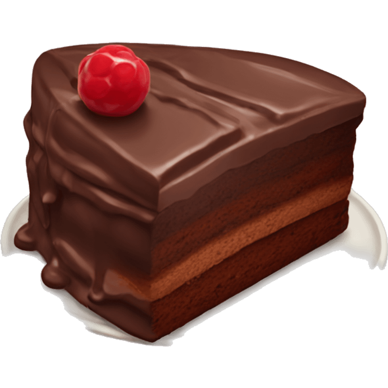 Piece of chocolate cake emoji