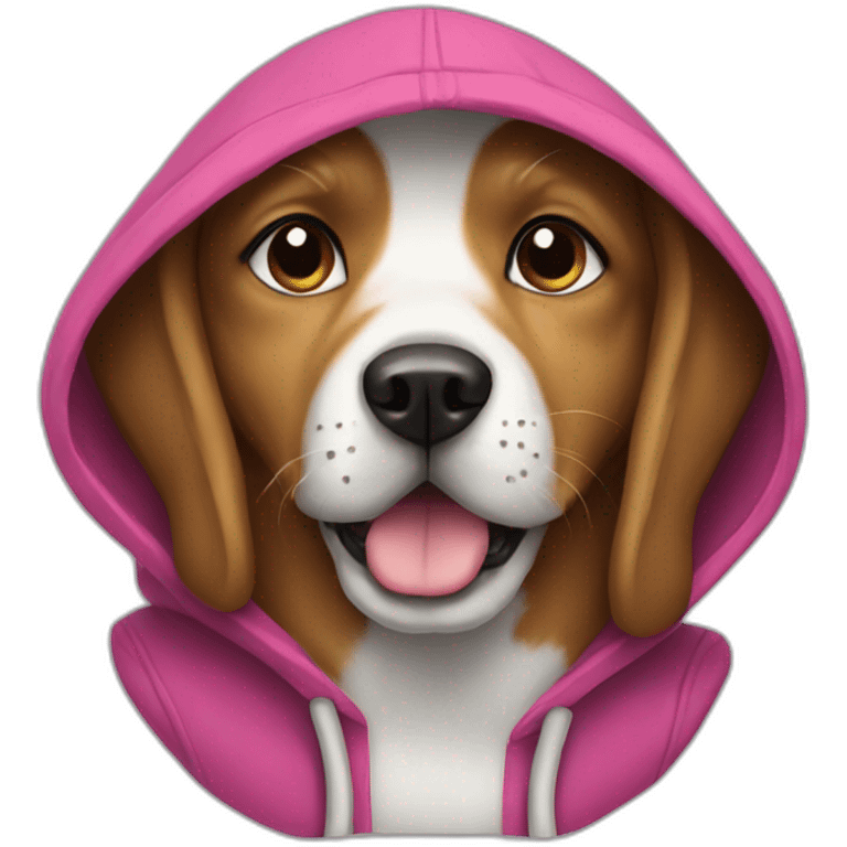 Dog wearing an hoodie emoji