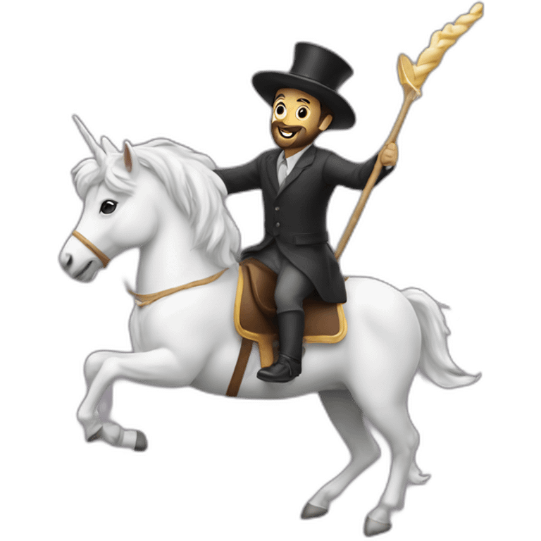 jew riding unicorn stick emoji