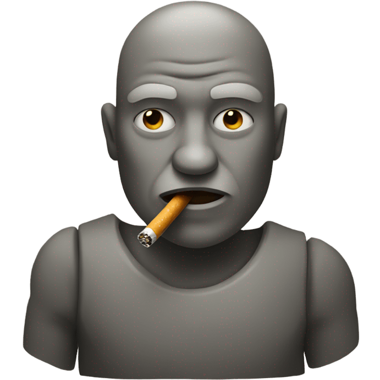 stone person with a cigarette in his mouth emoji