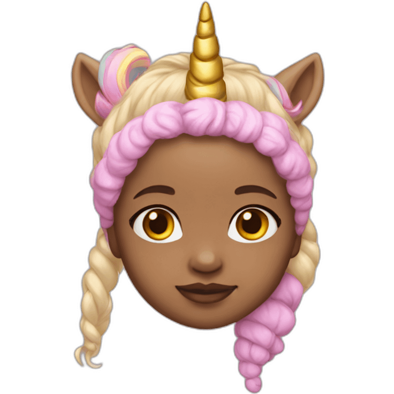 Light skin Newborn with unicorn headband emoji