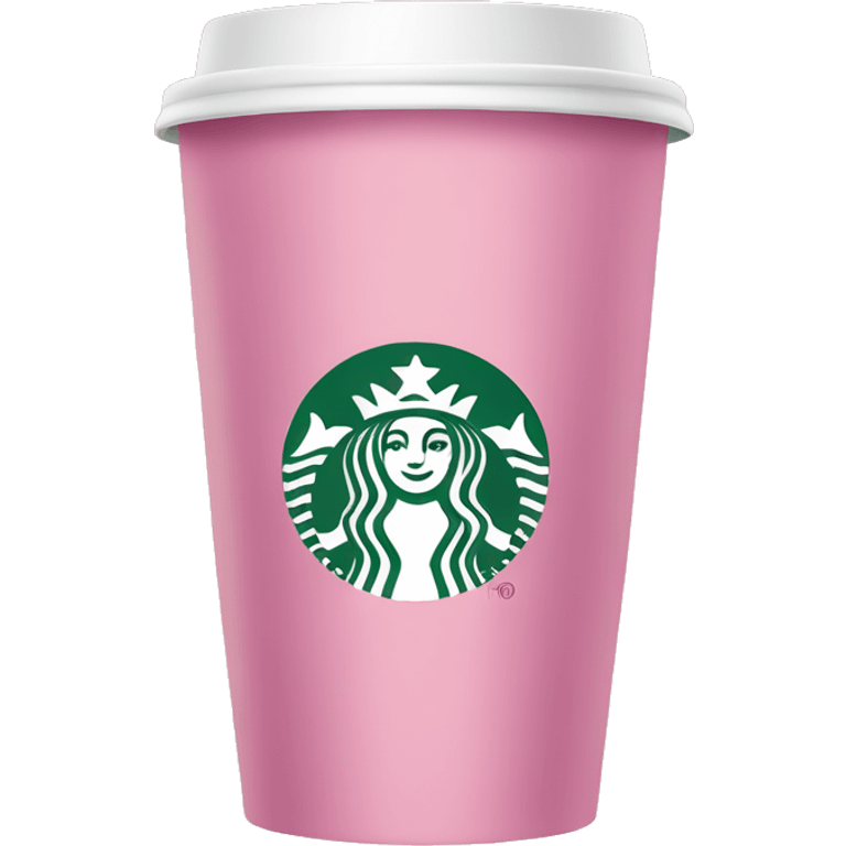 Pink Starbucks cup ￼ emoji