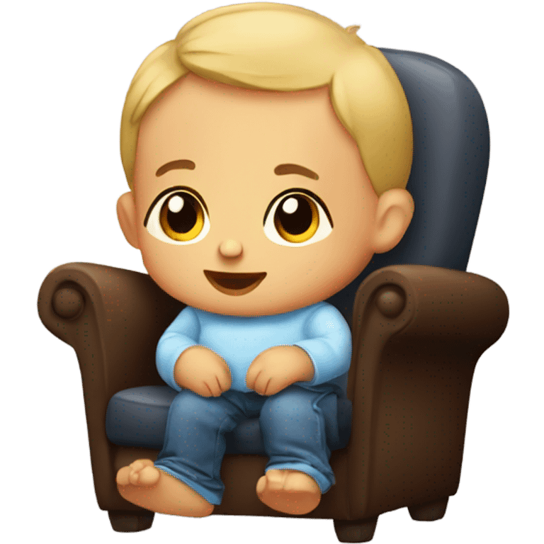 baby sitting on the chair  emoji