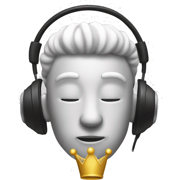 Earphone with crown emoji