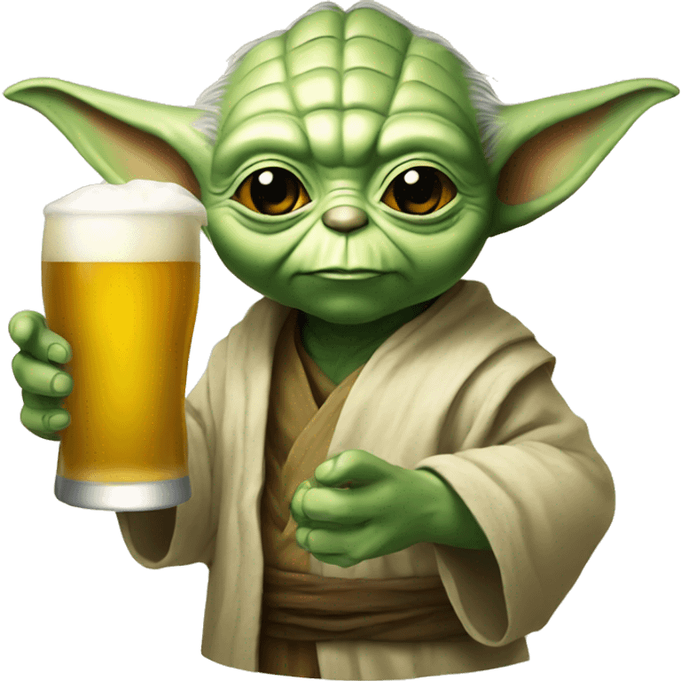 yoda drink beer emoji