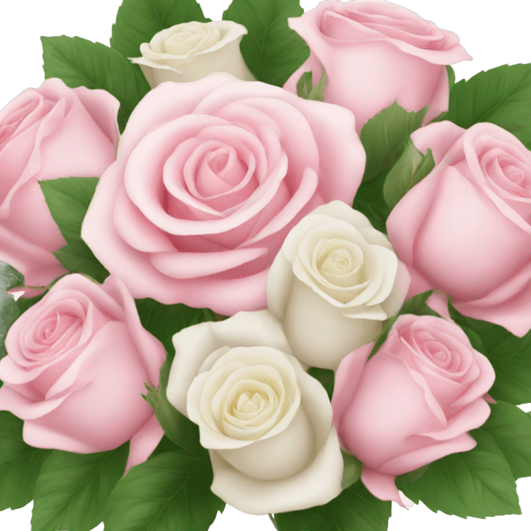 pink and white rose bouquet  emoji