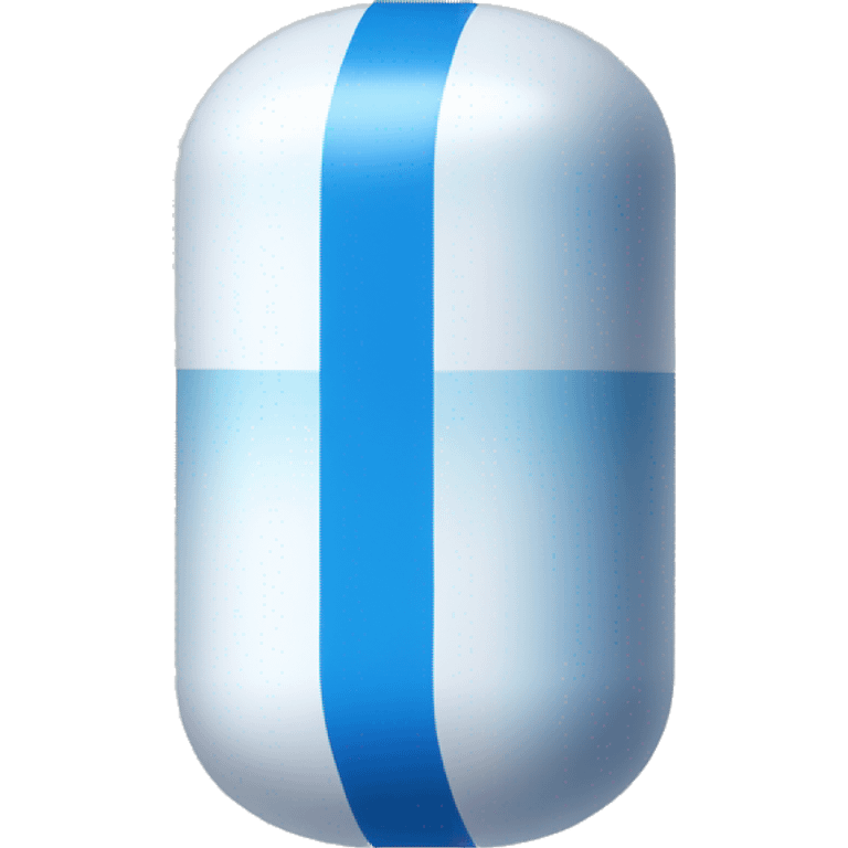 blue and white capsule emoji