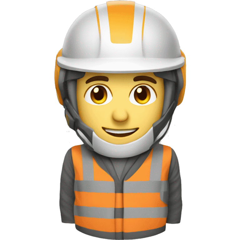 Ingeniero casco blanco  emoji