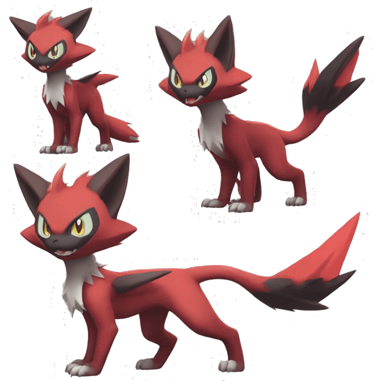 Noivern-Litten-Zoroark-Zangoose full body emoji