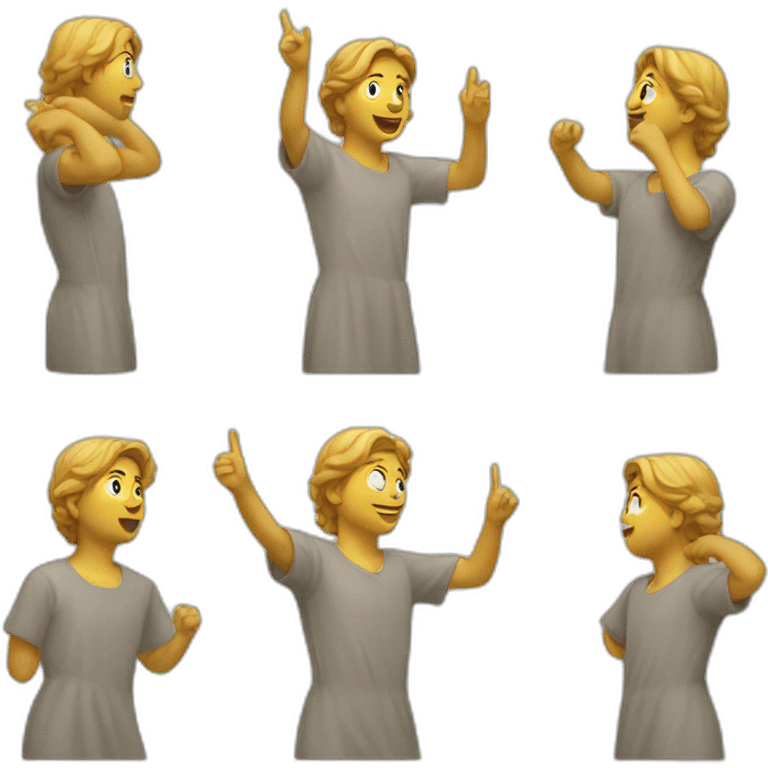 italian statue speaking gestures emoji