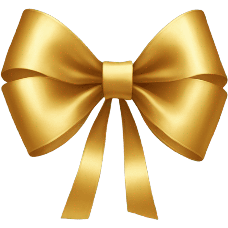 Gold coloured bow emoji