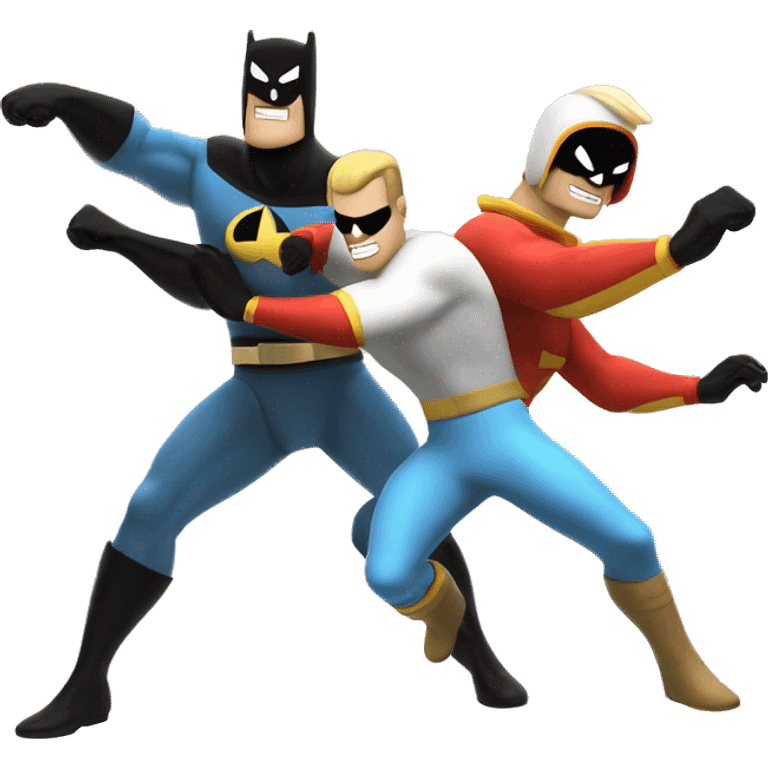 Johnny, bravo and space ghost fighting each other emoji