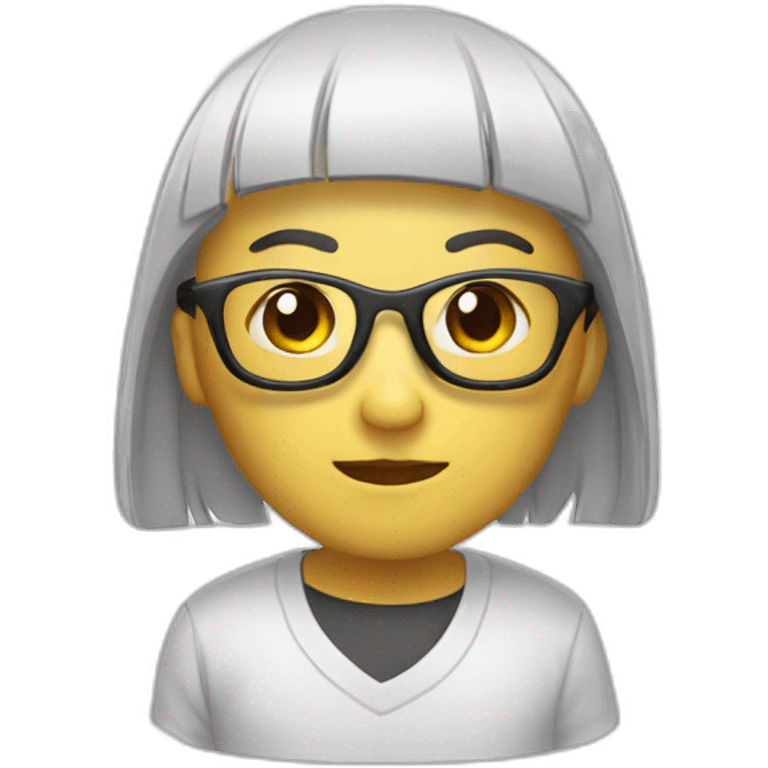 china con lentes emoji