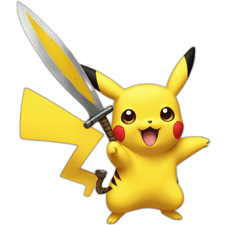 Pikachu-épée emoji