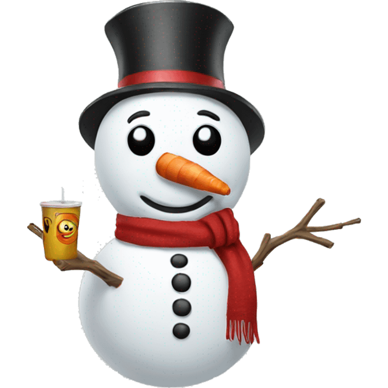 Snowman with cigarette  emoji