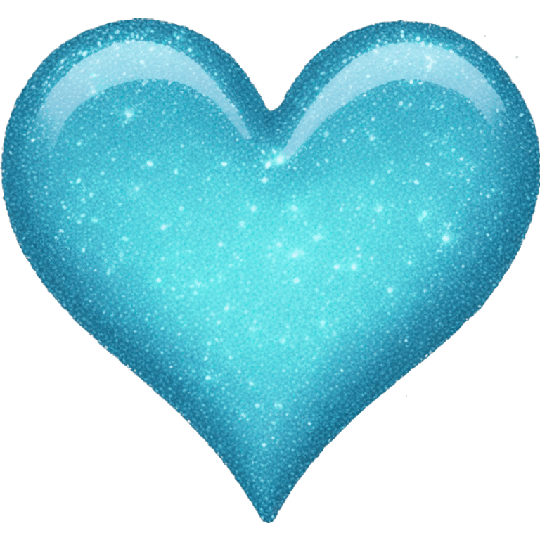 Glitter light blue heart emoji