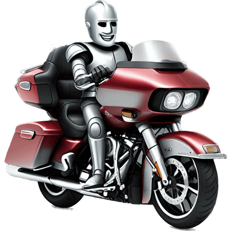 Tin Man riding Harley road glide emoji