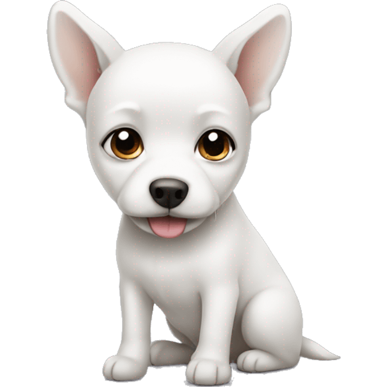 Small white dog emoji