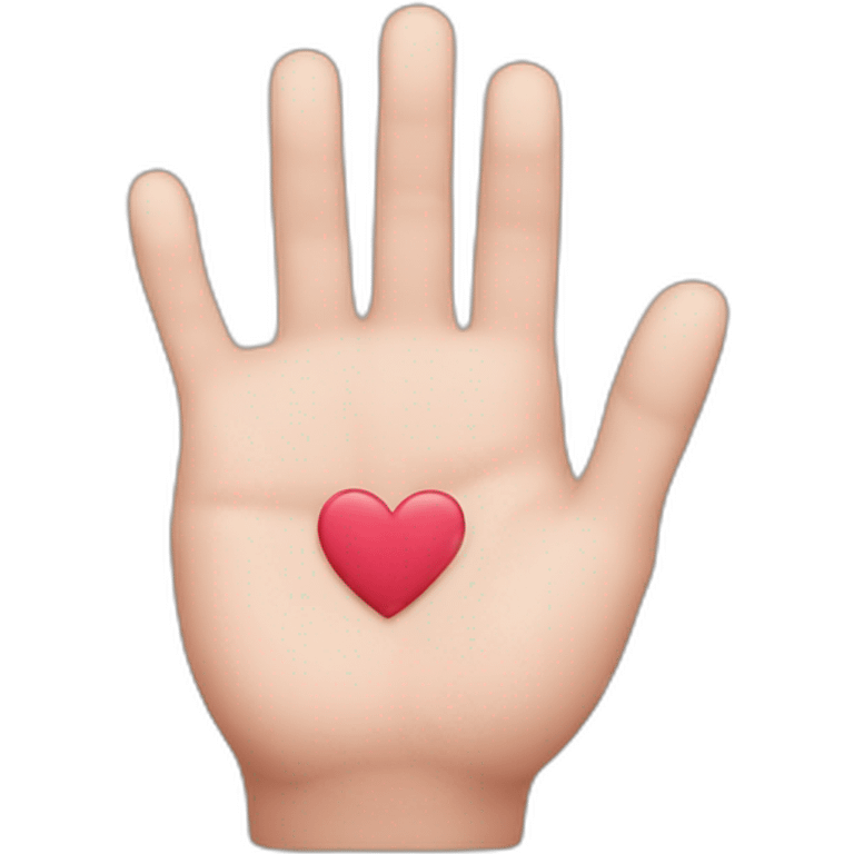 Hand shaped like heart emoji