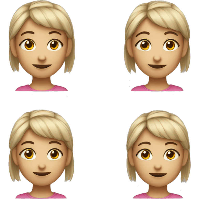 girl with very short bangs emoji