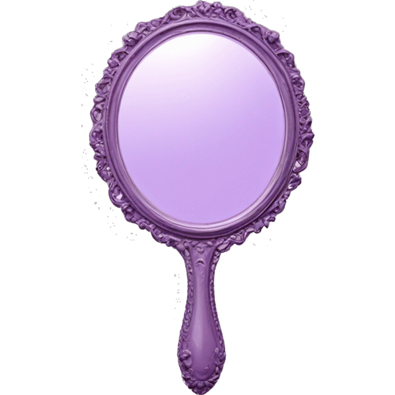 vintage hand mirror light purple emoji