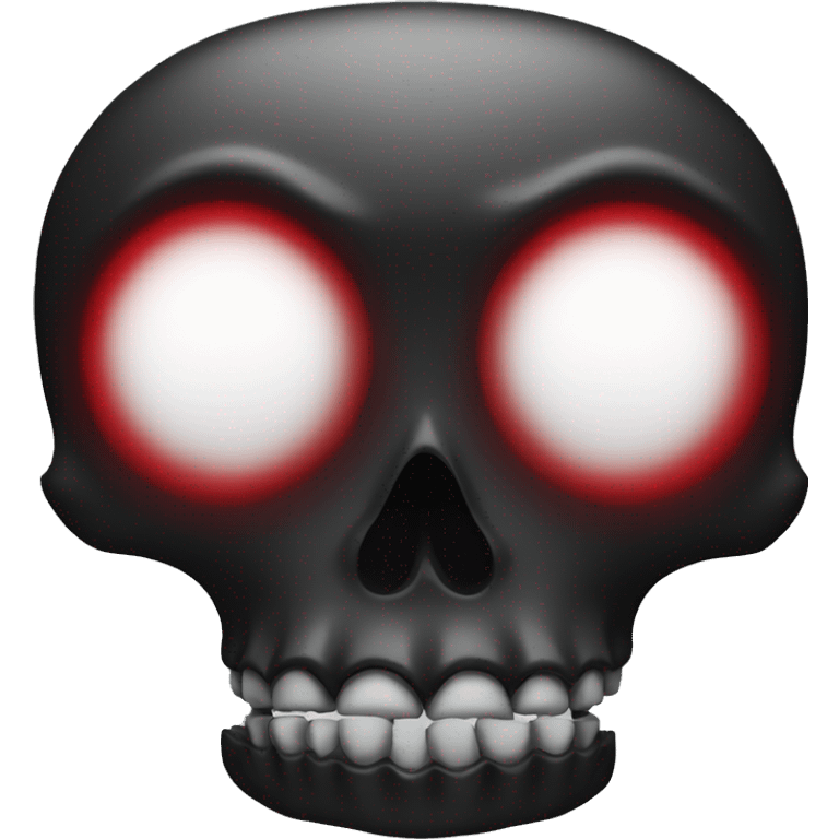 black skull creepy red foggy eyes emoji