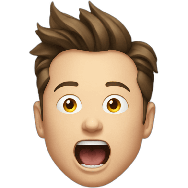 Elon Musk screaming emoji