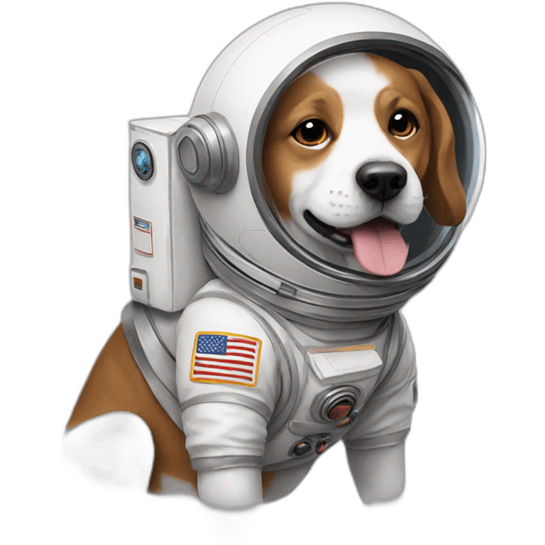 Dogs as if they were astronauts emoji