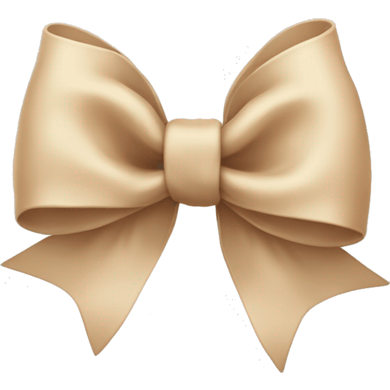 Cute beige bow  emoji