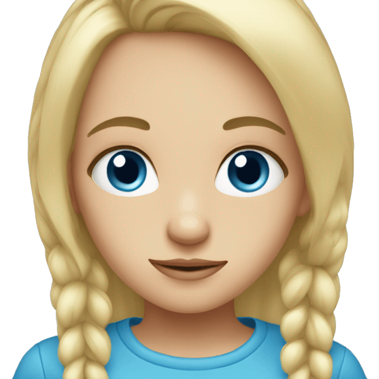 blue eyed blond girl  emoji