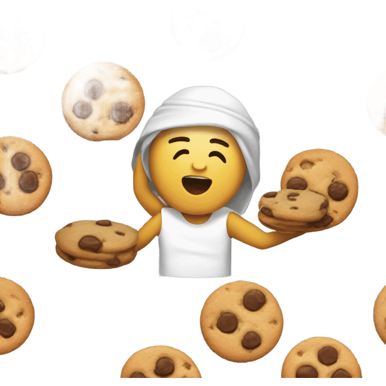 Person stealing a cookie emoji