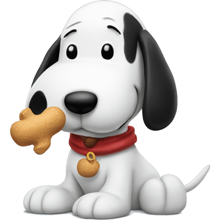 Snoopy with peanut emoji