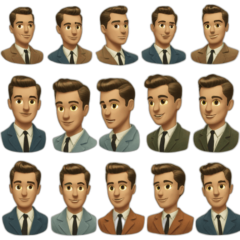 50s men fashion emoji