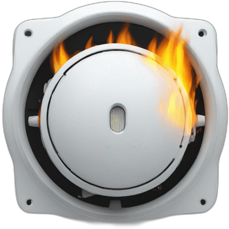 Artificial intelligence fire detector emoji