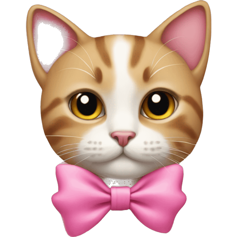 cat with a pink bow emoji