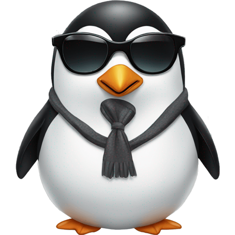 Penguin with sunglasses  emoji