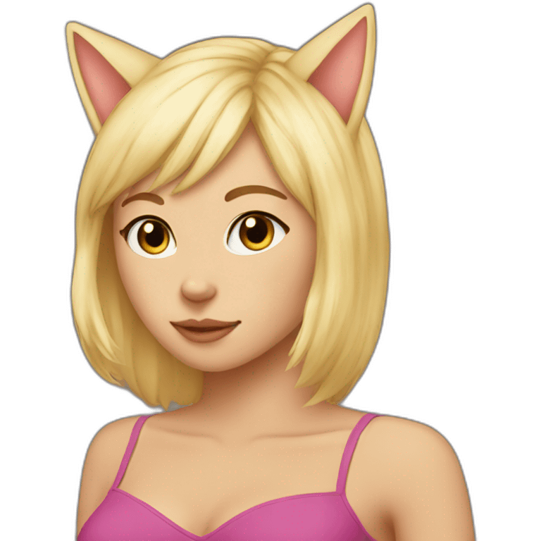 sexy blonde cat ears emoji