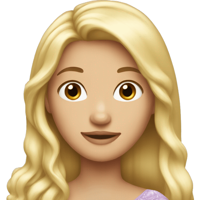 princess long blonde hair emoji