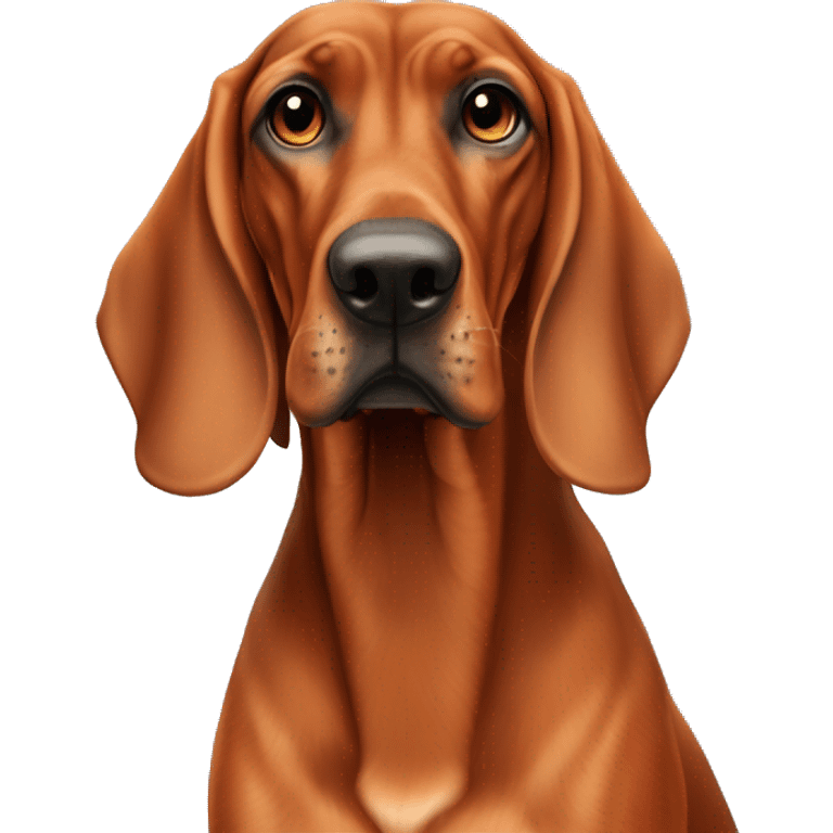 tan redbone coonhound with long nose emoji