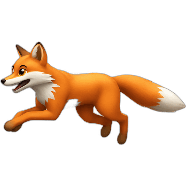 ultra fast running fox emoji