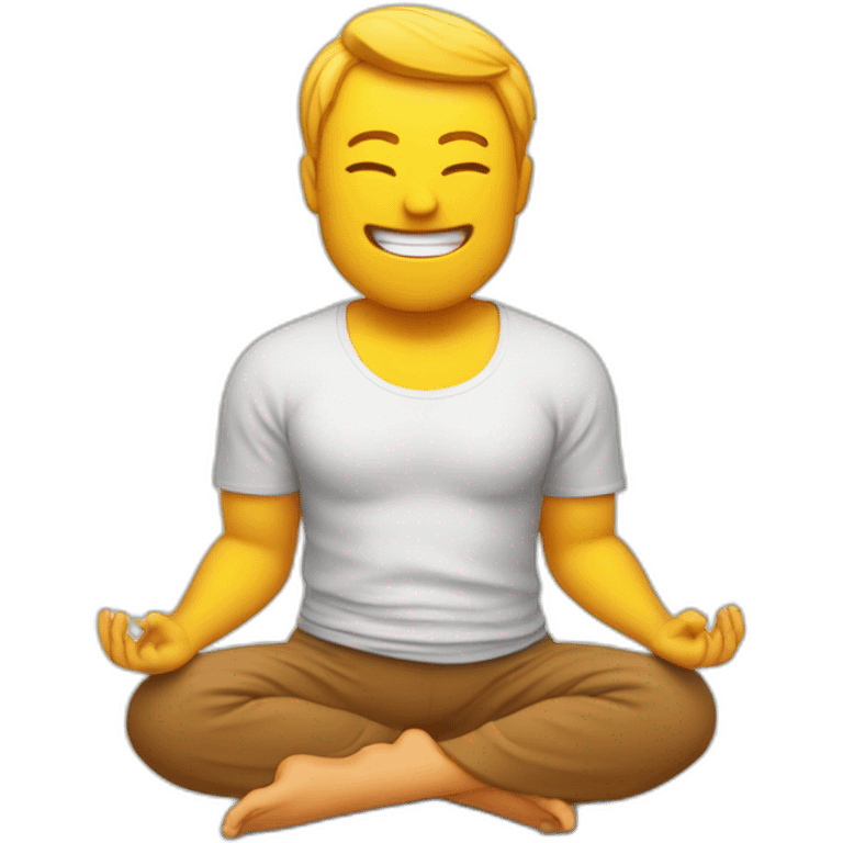 Yoga qui bois une bière emoji