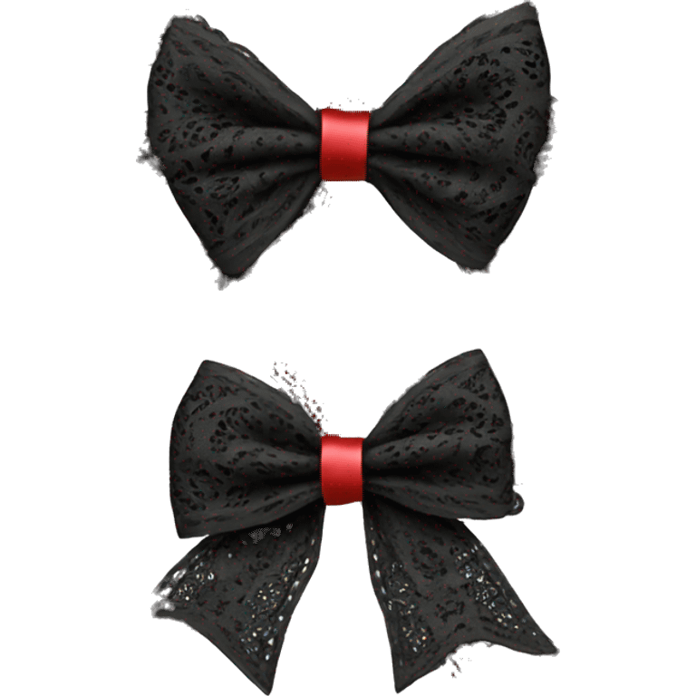 black lace bow red emoji