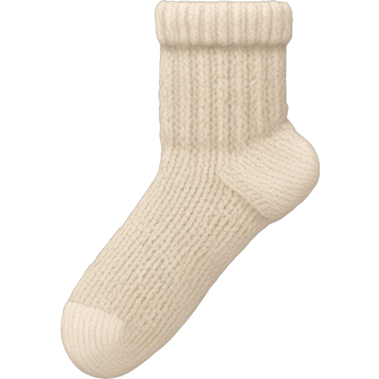 Knitted socks white or tan emoji