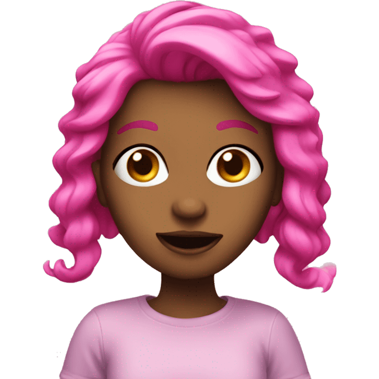 crazy pink girl emoji