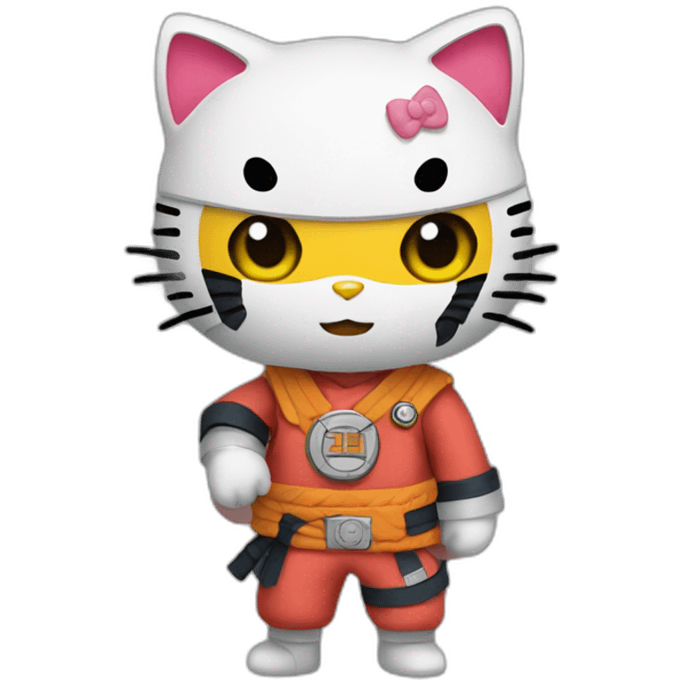 Hello kitty cosplaying as Naruto  emoji