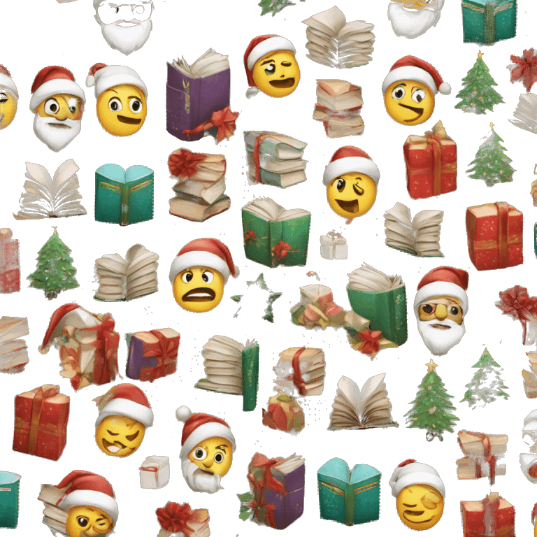 christmas books emoji