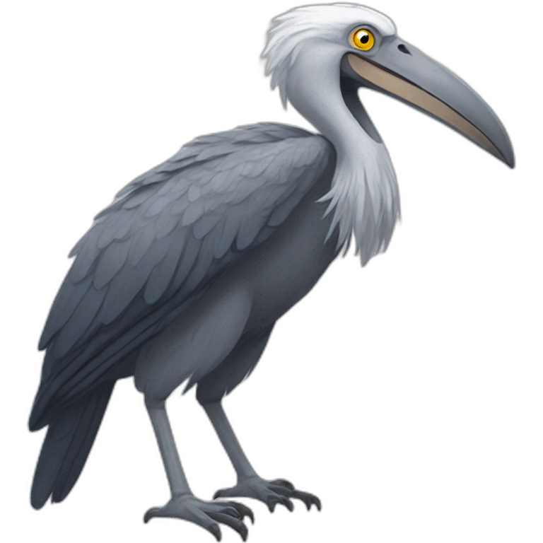 flying shoebill emoji