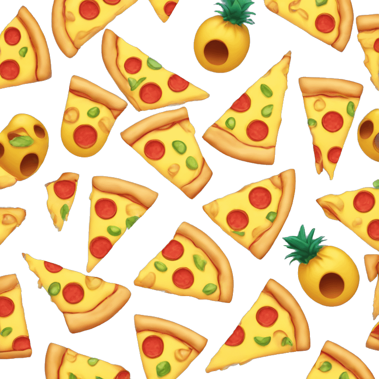 Pizza with pineapple emoji