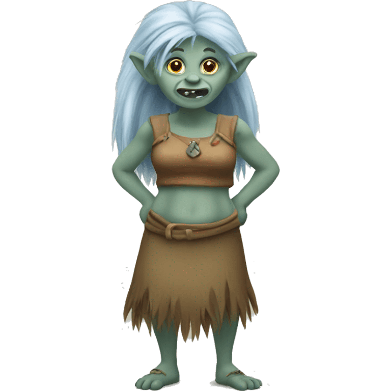 Standing female troll emoji emoji